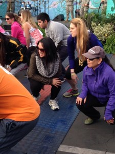 flash mob waiting for the answer